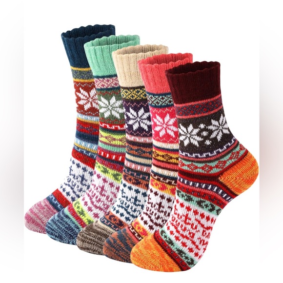 Wool Socks, 5 Pairs - Picture 1 of 8